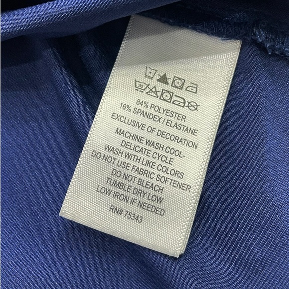 Tommy Bahama Golf Women’s M Navy Blue Quarter Zip Polo Shirt Stretch - Picture 7 of 7